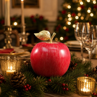 Ornement Pomme en Laiton – Décoration de Noël et Anniversaire, Cadeau, Centre de Table, Décoration de Bureau à Domicile – Vente en Gros