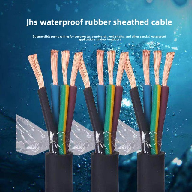 High Quality Copper Rubber Sheathed Flexible Power Cable 1.5 6 Square mm for Submersible Pump Outdoor Use