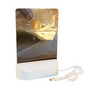 Lampe de nuit en acrylique vierge avec base USB ABS 5V 1A et stylo effaçable DIY - Product Image 3