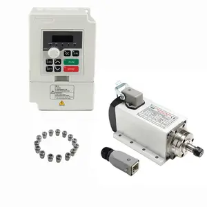 Kit de moteur de broche refroidi à l'air ER11 800W avec onduleur 0,75 kw avec moteur de broche cnc ER11 colllets