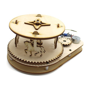 OKYN-G6685 Carrusel de Diseño con Control por Voz, Sonido y Sensor Automático, Juguete Modelo DIY, Tecnología de Producción Pequeña - Product Image 1