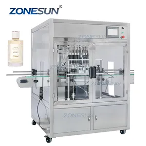 ZONESUN ZS-YTZL8A Automatic Vacuum 8 Heads Beer Essential Oil Perfume Liquid Spray Bottles Filling Machine With Dust Cover