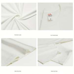 Camiseta Blanca de 230G, Personalizable con Logotipo DTG, 100% Algodón, Hombros Caídos, Estilo Urbano, Camisetas Gráficas para Hombre - Product Image 3