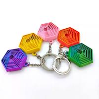 Porte-clés Fidget Spinner 3D personnalisé imprimé, jouet sensoriel anti-stress pour enfants, en stock aux États-Unis