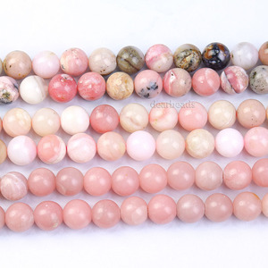 Perles rondes naturelles <span class=keywords><strong>opale</strong></span> véritable, brin de perles d'<span class=keywords><strong>opale</strong></span> <span class=keywords><strong>rose</strong></span> semi-précieuse pour la fabrication de bijoux à bricoler soi-même 4mm 6mm 8mm 10mm 12mm, 38cm - Product Image 1