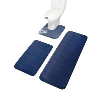 Ensemble de tapis de bain Cangming en polaire corail, 3 pièces, absorbant et antidérapant pour salle de bain - Product Image 5