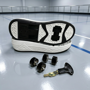 Semelles de sport à roulettes en TPR personnalisées en gros, conception double usage pour la marche et le patinage à roulettes - Product Image 4