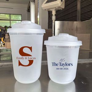 Mug de camping écologique imprimé 12 oz avec couvercle, couleur et logo personnalisables – Cadeau idéal et souvenir attentionné pour votre bien-aimé(e) – Tasses en PP - Product Image 1