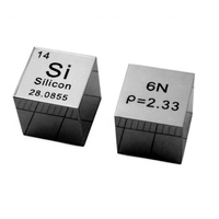 Cube en métal poli miroir en silicium, densité 10 mm, pureté 99,9999 %, pour collection d'éléments
