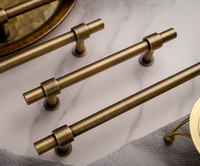 Poignée de meuble en bronze sur mesure, poignées d'appareils électroménagers en laiton antique, poignées de réfrigérateur et de four à micro-ondes en laiton vieilli