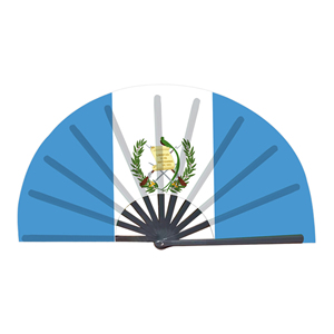 Abanicos Plegables de Bambú con la Bandera de Guatemala al por Mayor, Abanico de Mano para Carnaval, Boda, Festival, Fiesta, Agencia de Viajes - Product Image 1