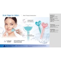 Boules de verre de haute qualité pour massage facial à l'eau purifiée, fabricant direct, globes de glace en forme de cœur, personnalisables en gros
