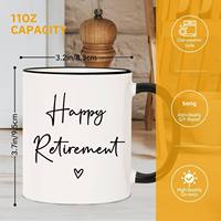 Mug en céramique pour la retraite et la fête des pères, cadeau pour collègues et maman, compatible réfrigérateur, pour boissons chaudes, vaisselle de bureau