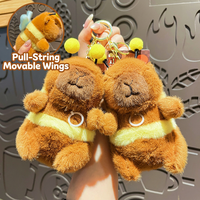 Porte-clés Capybara en Peluche, Adorable Pendentif Animal en Peluche de Dessin Animé, Breloque Douce pour Sac, Clés, Décoration de Sac à Main