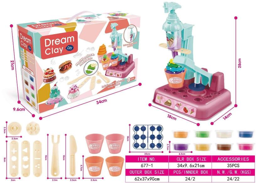 677-1Ice crema fideos color máquina de barro