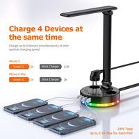 Lampe de Table de lecture à Led allemande, Protection des yeux, chargeur Usb, lampe de Table tactile, prise Standard européenne, chargeur Usb