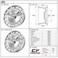 Jantes forgées CF 22 pouces 6x139.7 PCD pour voitures particulières, compatibles avec les jantes de luxe BYD U8 Yangwang Oriental