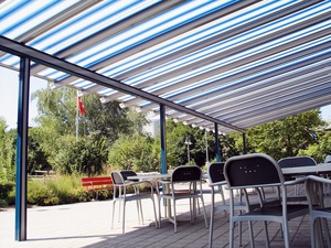 Mái Hiên Thương Mại Điện Nhôm Chống Thấm Nước Shinilion Mái Vòm Kính Thiên Văn Cong Sunhouse Pergola Mái Hiên Nhà Kính - Product Image 5