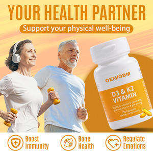 OEM Hoogwaardige Vitamine D3 K2 Softgels Niet-GMO Volwassen Supplement voor Botgezondheid en Immuunondersteuning Private Label - Product Image 2