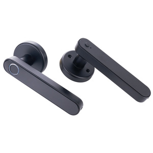 Serrure de porte sphérique en bois avec empreinte digitale et mot de passe, connectée Wi-Fi/application Tuya, passerelle électronique intelligente pour usage intérieur - Product Image 1