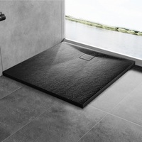 Base de douche carrée en matériau Smc 900X900mm avec bac à douche antidérapant pour salle de bain à vidange rapide