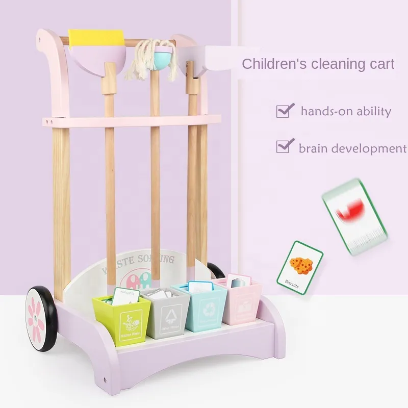 Nouvel arrivage de jouets en bois détachables, ensemble de nettoyage de meubles pour enfants