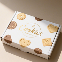 Boîte d'emballage rigide pliable élégante et luxueuse pour biscuits, chocolats, bonbons, cadeaux, avec logo