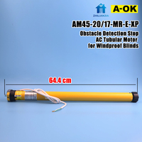 Motor Tubular de Aleación de Aluminio A-OK de 45 mm, IP65, Resistente al Agua, CA 220V, Alto Torque, Control Remoto RF, para Persianas Enrollables, Pérgolas y Toldos de Exterior