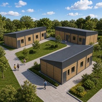 Aula Contenedor Prefabricada, Edificio Escolar Modular de 20 pies/40 pies, Casa de Aula Desmontable con Estructura de Acero para Educación Rural