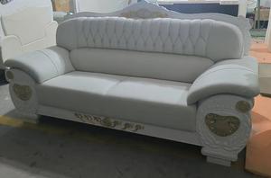 Ensemble de canapés sectionnels en bois massif, canapé en cuir classique, meubles de luxe pour salon, villa, maison, appartement, bureau - Product Image 6