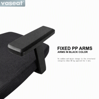 Vaseat Chaise de bureau moderne ergonomique inclinable en maille à dossier moyen, pivotante, pour poste de travail avec cloison de bureau