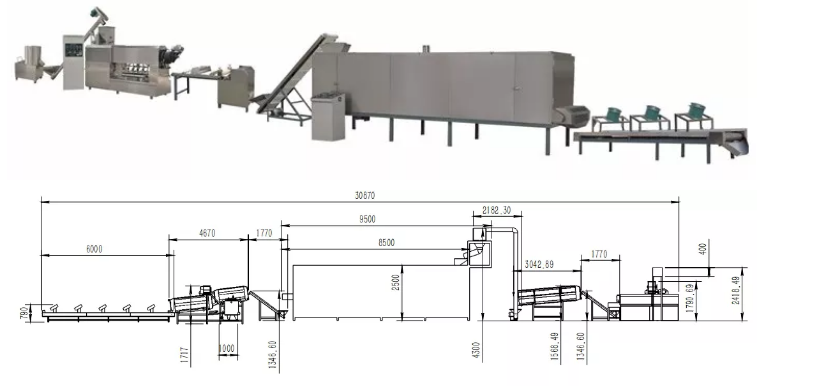 Bugles Tortilla Corn Chips Fried Snack Production Line 100 - 300kg/H