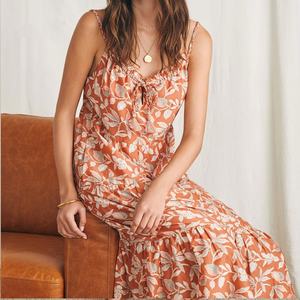 Vestido Casual Holgado y Transpirable con Tirantes y Cordón Ajustable, Estilo Playero, Diseño de Fábrica, Vestido Personalizado con Estampado de Rayón - Product Image 4