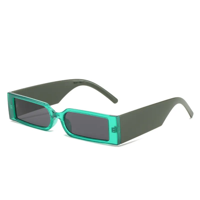 Instahot — lunettes de soleil classiques rétros pour hommes, accessoire de petite monture transparente, personnalité hip hop, verres carrés personnalisés