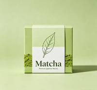 Boîte à matcha personnalisée imprimée directement de l'usine, boîte d'emballage de thé en papier de qualité alimentaire durable, résistante à la lumière, vente en gros avec logo