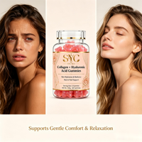 Gummies de Collagène et Acide Hyaluronique SYC BIO pour Nutrition Quotidienne, 60 Gummies, 120g, Marque Privée, OEM, ODM, Prix d'Usine, Vente en Gros