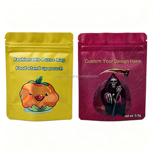 Bolsa de Embalaje de Plástico Mylar Personalizada con Estampado en Caliente, Relieve, UV Localizado y Holográfico, 3.5g, con Cierre Zip, a Prueba de Olores, Tipo Stand Up Pouch - Product Image 2