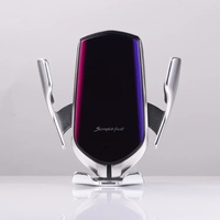 Sensor Inframerah Penjepit Otomatis 360 Putar Pengisi Daya Nirkabel Mobil Pengisi Daya Cepat 10W QC4.0 5V/2A Dudukan Ventilasi Udara Ponsel Emas/Perak