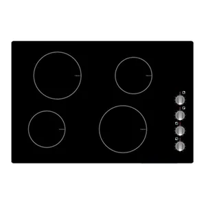 室内厨房炉灶面 220V Button控件黑色水晶玻璃电子四个燃烧器电磁炉LI4-24