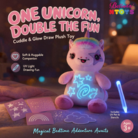 Peluches Licorne Photosensibles Confortables Belinda en Gros avec Lampe Ultraviolette, Jouets en Peluche pour Enfants