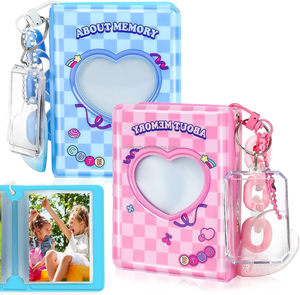 Portafotos de PVC Personalizado, Mini Álbum para Tarjetas Fotográficas, Llavero, Estuche para Tarjetas de Vinilo, Bonito Libro de Almacenamiento de Fotos Instantáneas para Tarjetas de Ídolos - Product Image 4