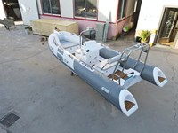 Bateau semi-rigide de luxe en fibre de verre de 4,8 m, modèle 480, haute vitesse, en PVC/Hypalon, pour 6 personnes, avec moteur et kit combiné pour la navigation à la dérive