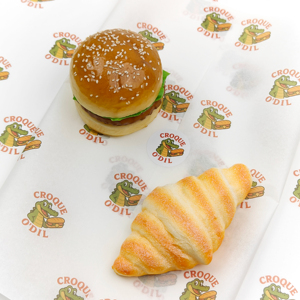 Wholesale 40g Burger Deli Meat Wrapping Customized Printed Logo Food Grade <b>Greaseproof</b> Packaging <b>Paper</b> Virgin Wax Coated <b>Paper</b> - Product Image 4