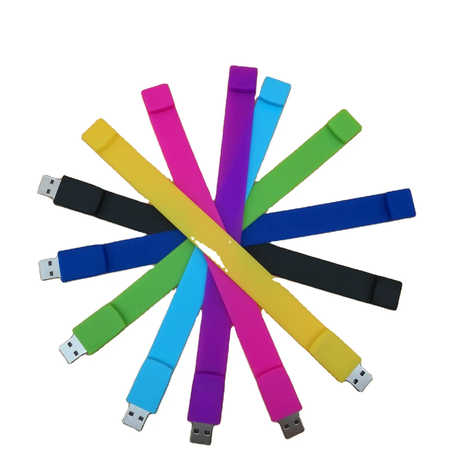 Silicone Usb Pendrive Bracelet usb Flashdisk with Logo Promotion Rubber Wrist Band Custom Flash Drives