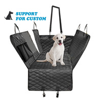 Housse de siège arrière de voiture pour chien, grande, imperméable, grise et noire, en gros