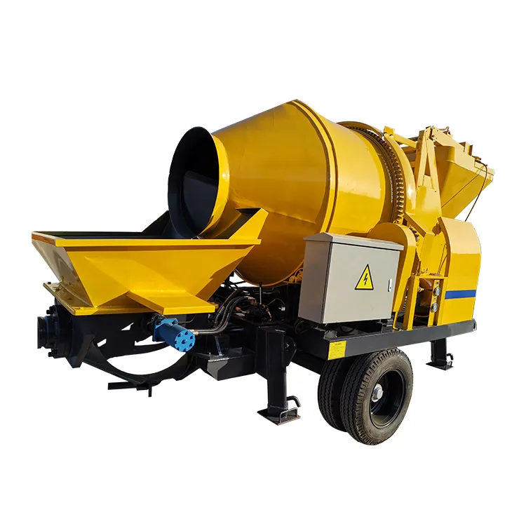 2023 Trailer Mounted Concrete Mixing Pump With Electric Diesel Motor Small Mini Concrete Pump Machine