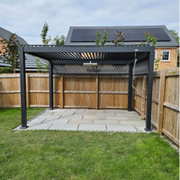 Système de toit à lames motorisées en aluminium pour balcon extérieur, gazebo de jardin, pavillon, pergola, éco-responsable et personnalisable, avec cadre en plastique