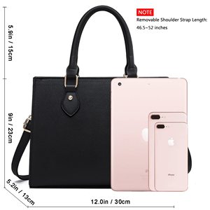 RZCK Sac fourre-tout pour ordinateur portable de 15.6 pouces pour femmes, mallette d'ordinateur de bureau avec pochette, sac à main pour le travail et le bureau - Product Image 2