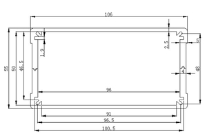 غلاف ألومنيوم كهربائي 55*105 مم بهيكل فحم كهربائي أداة قياس 5 جم لإشارة غلاف معدني صندوق ألومنيوم جانبي - Product Image 5