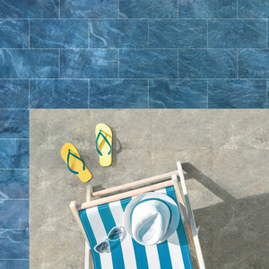 Carrelage de piscine en céramique imitation Dali, <span class=keywords><strong>bleu</strong></span> pierre de Bali, antidérapant, minimalisme moderne, grande plaque pour hôtel, villa, maison d'hôtes - Product Image 2